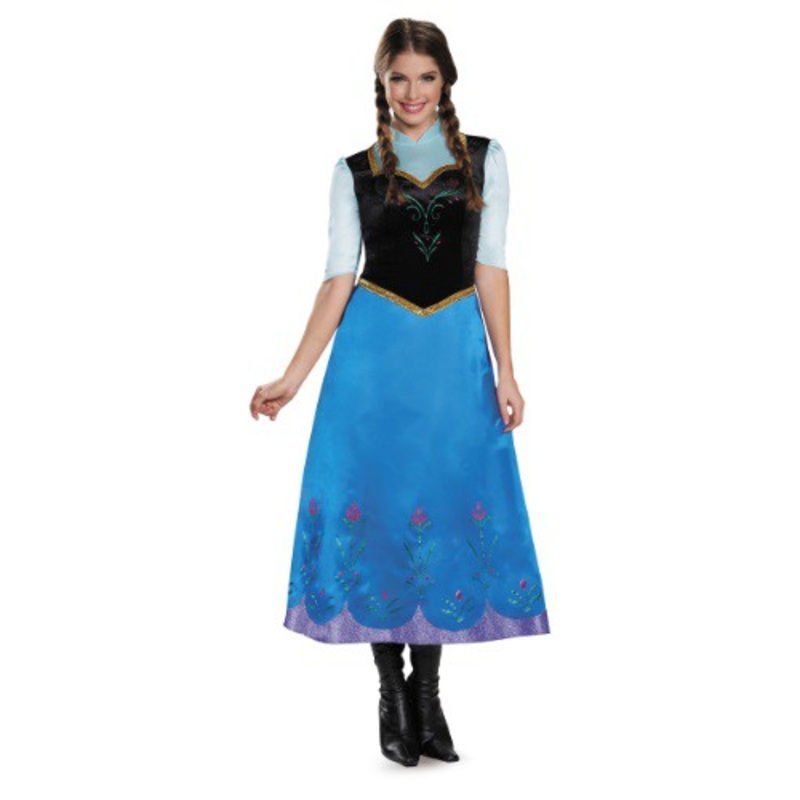 Frozen Traveling Anna Deluxe Costume for Women Small