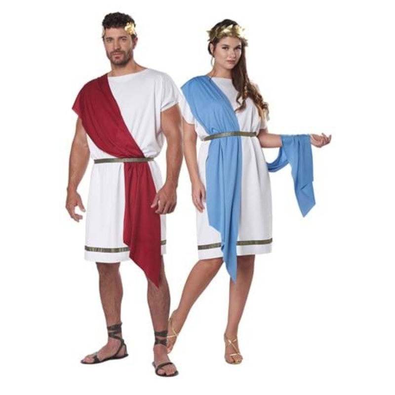 Plus Size Party Toga Costume for Adults Standard