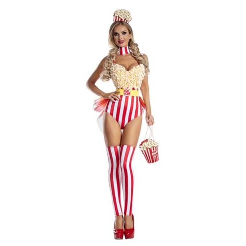 Popcorn Babe Costume for Women Small