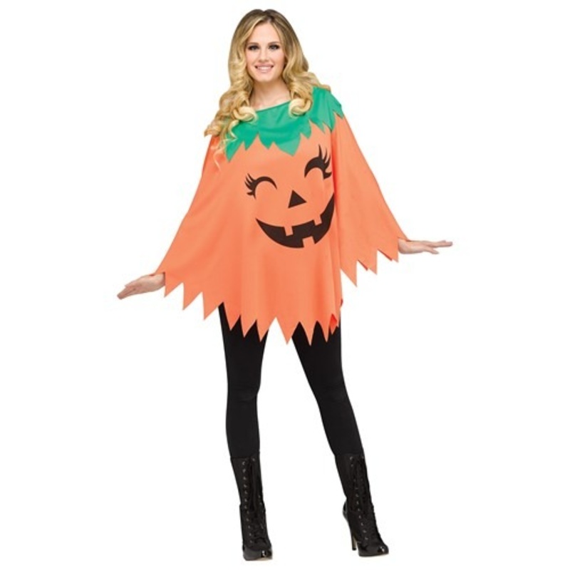 Pumpkin Poncho Costume for Women Standard