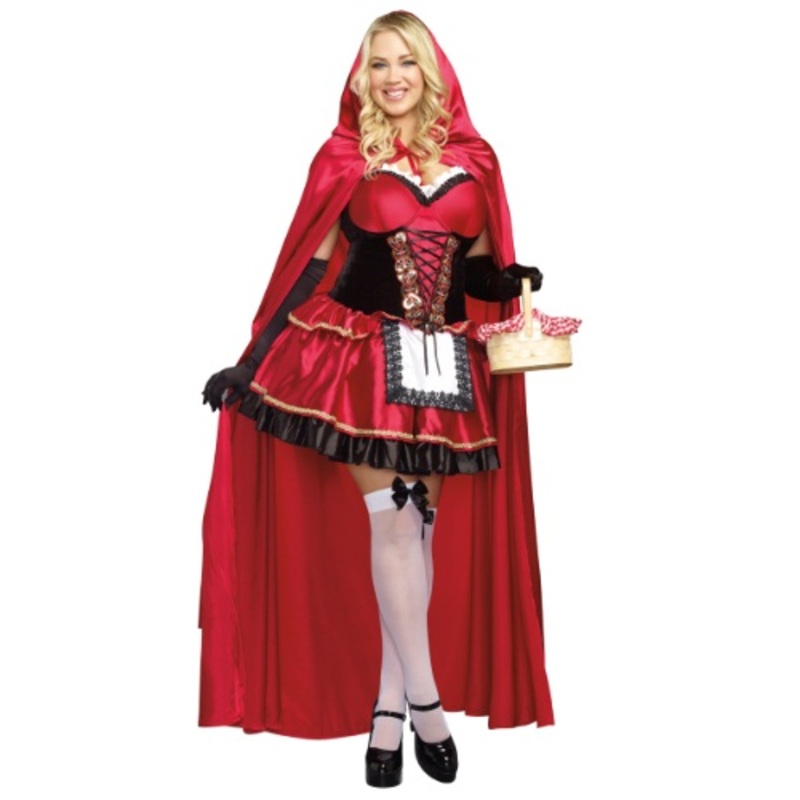 Women's Plus Size Little Red Costume 1X/2X