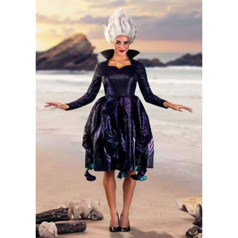 Women's The Little Mermaid Live Action Deluxe Ursula Costume Dress Small