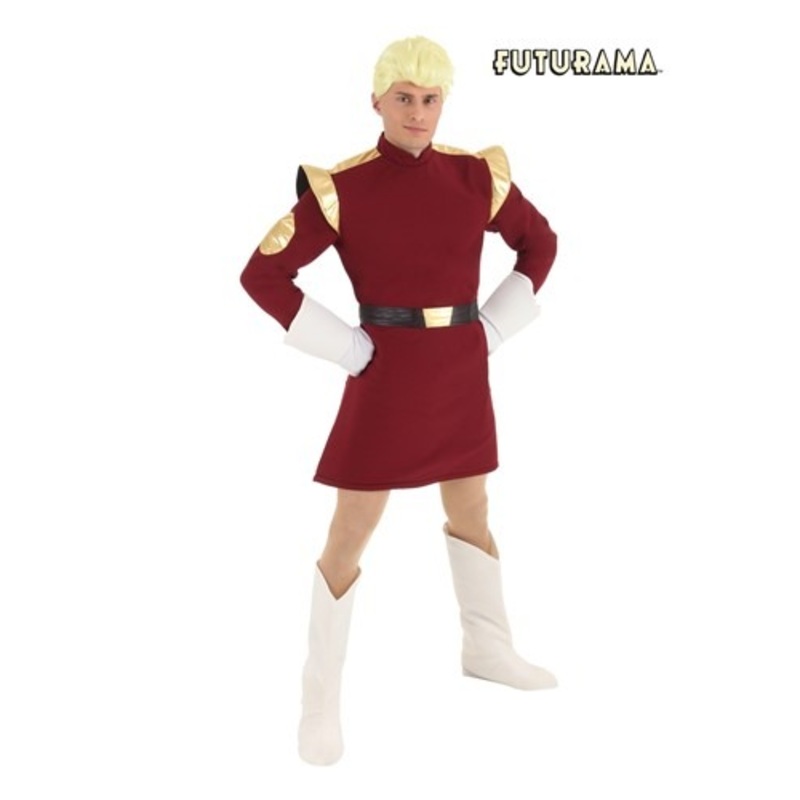 Zapp Brannigan Costume with Wig for Adults Small