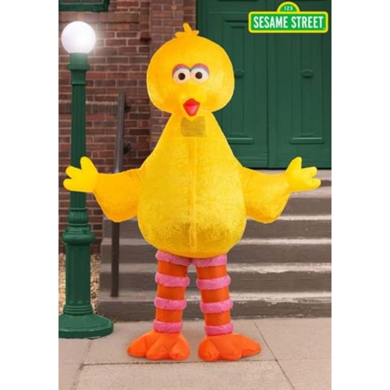 10 Foot Inflatable Sesame Street Big Bird Costume for Adults Standard