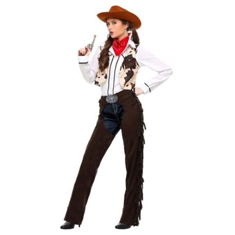 Cowgirl Chaps Costume for Women X-Small