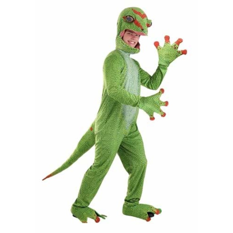 Green Gecko Costume for Adults Small