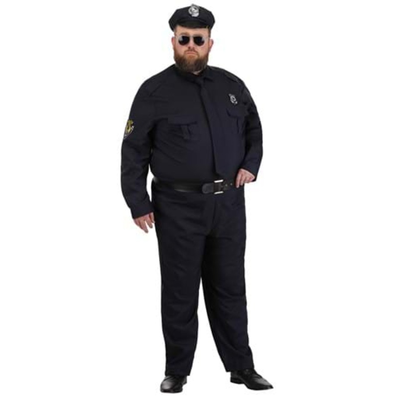 Men's Plus Size Cop Costume 2X