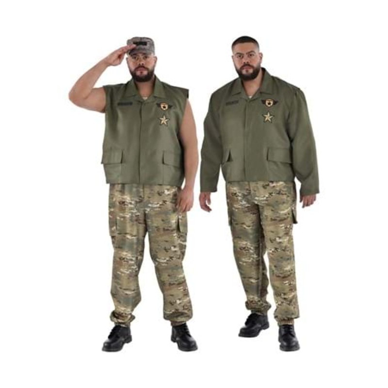 Plus Size Soldier Men's Costume 2X