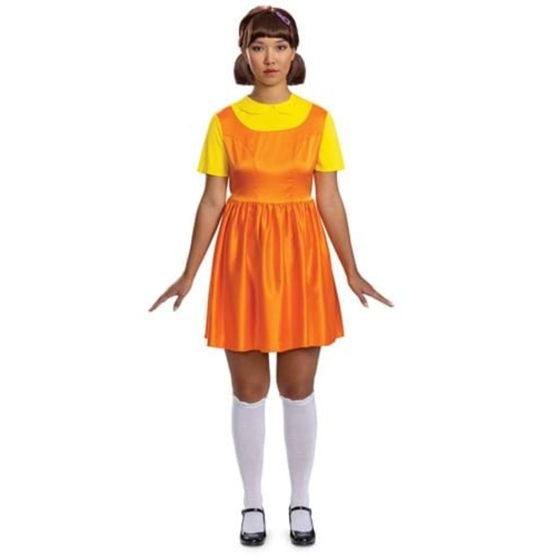 Women's Squid Game Red Light Green Light Costume Dress Small
