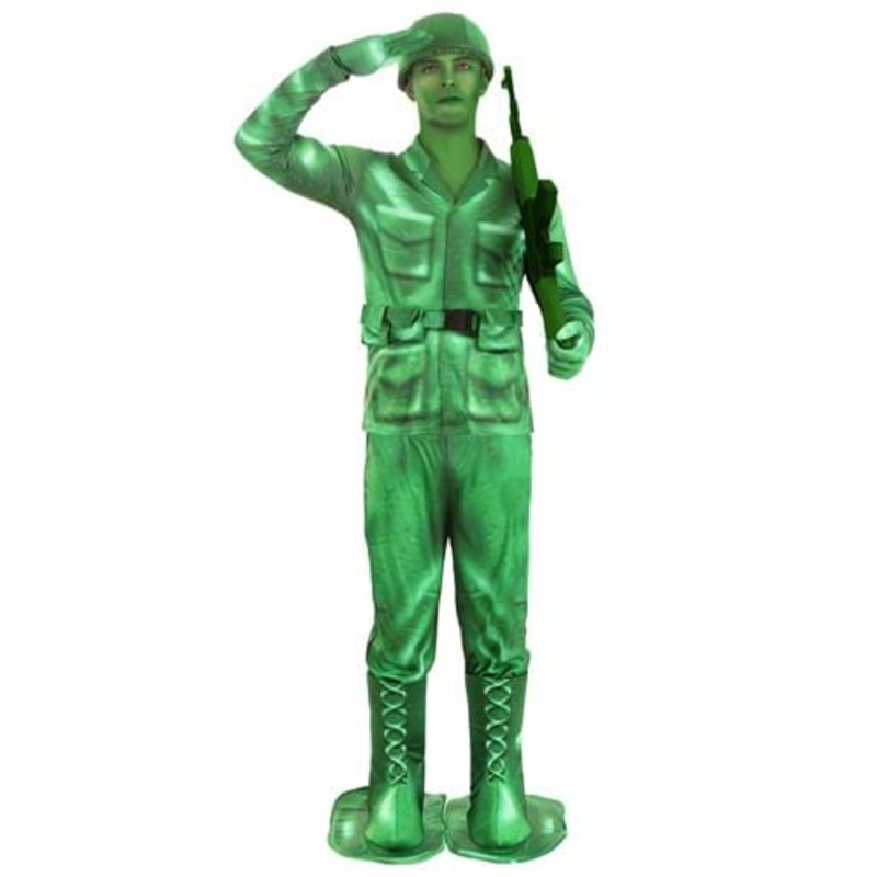 Adult Plastic Green Army Man Costume Small