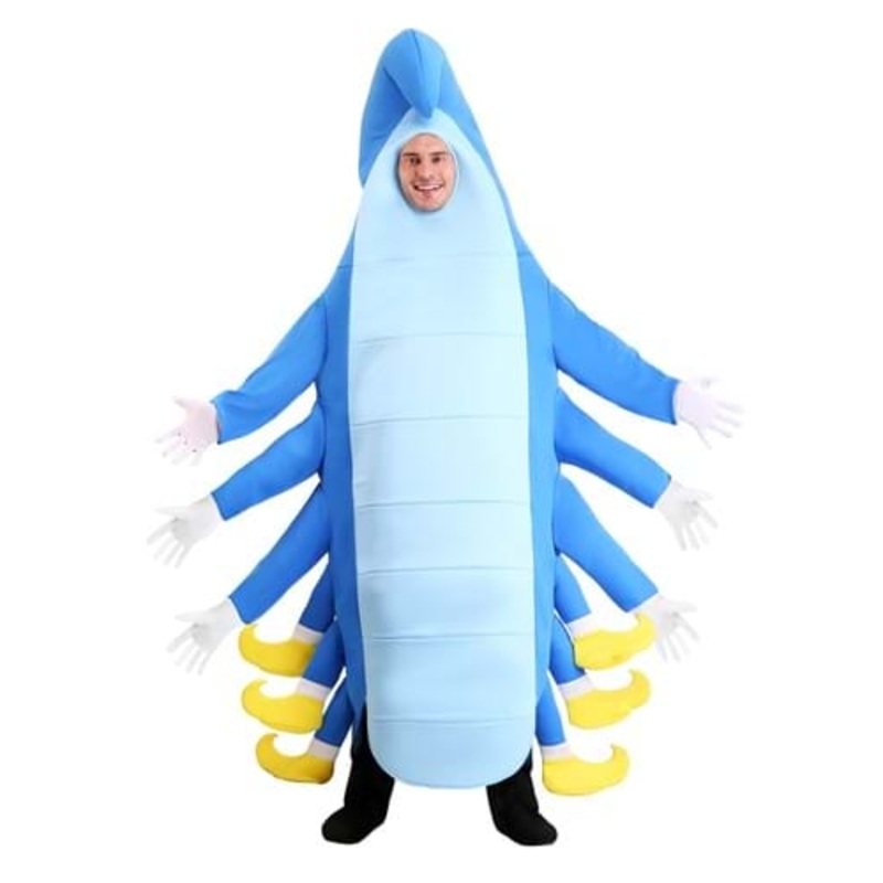 Blue Caterpillar Costume for Adults Small
