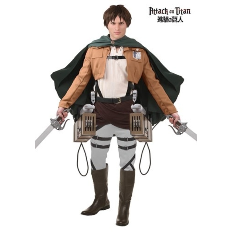 Deluxe Attack on Titan Eren Jaeger Costume for Men X-Small