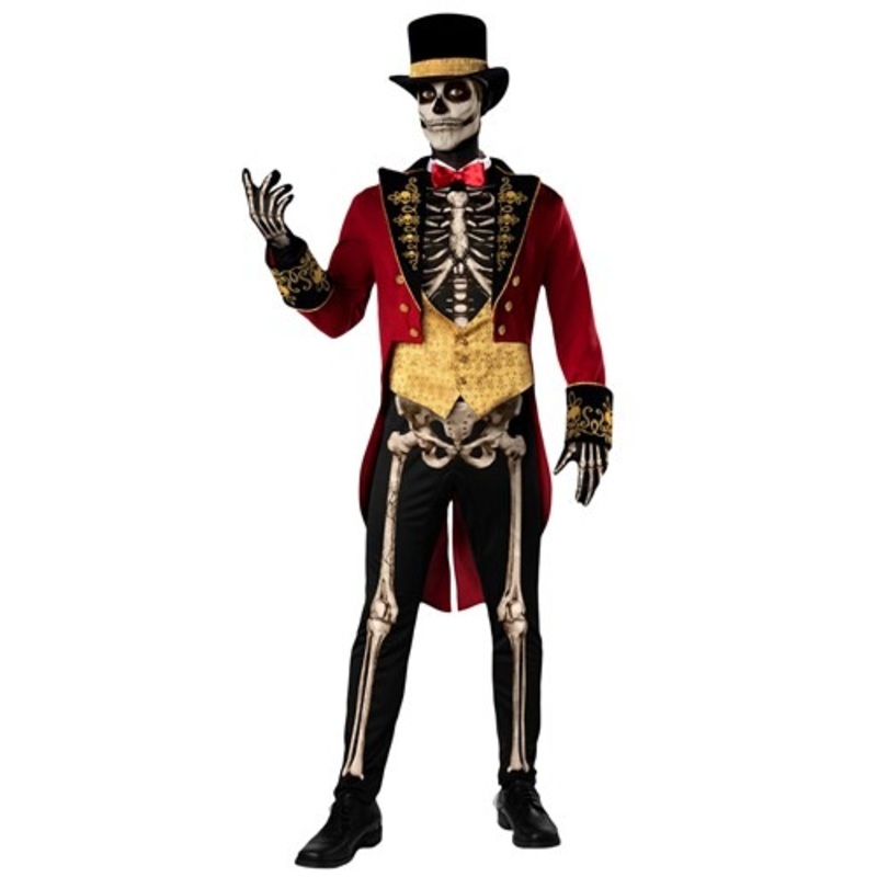 Men's Skeleton Ringmaster Costume Small