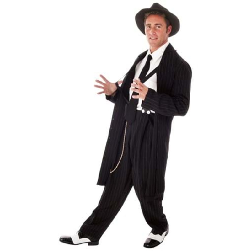 Plus Size Black Zoot Suit Costume for Men 2X