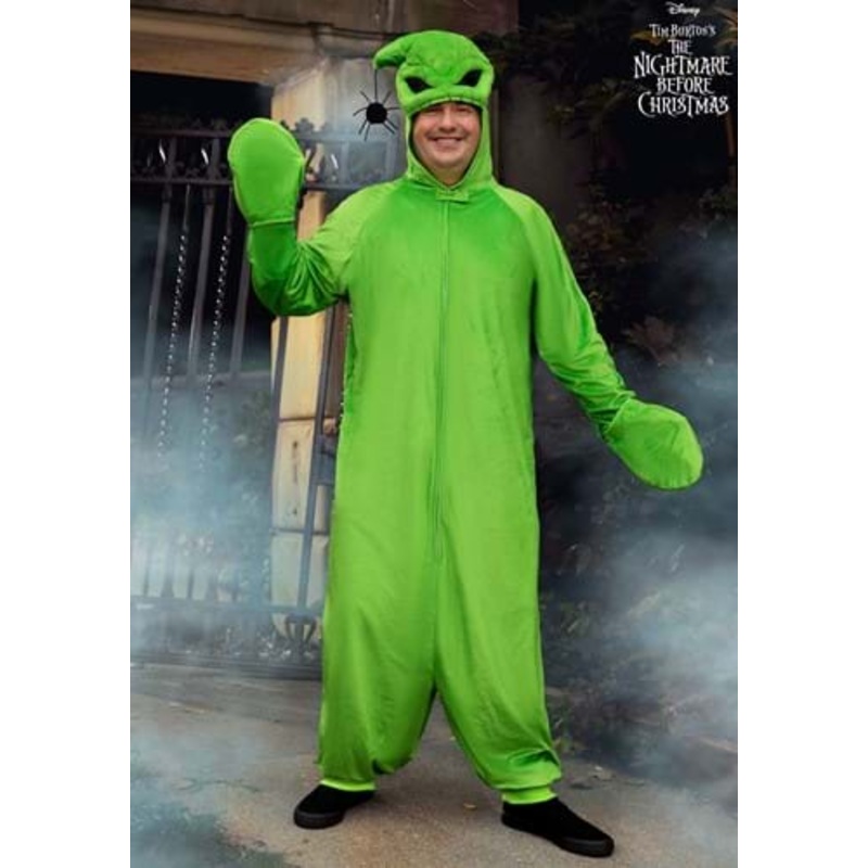 Plus Size Deluxe Nightmare Before Christmas Green Oogie Boogie Costume for Adults 2X