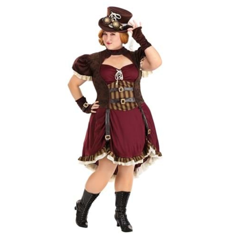 Plus Size Women's Steampunk Lady Costume 1X