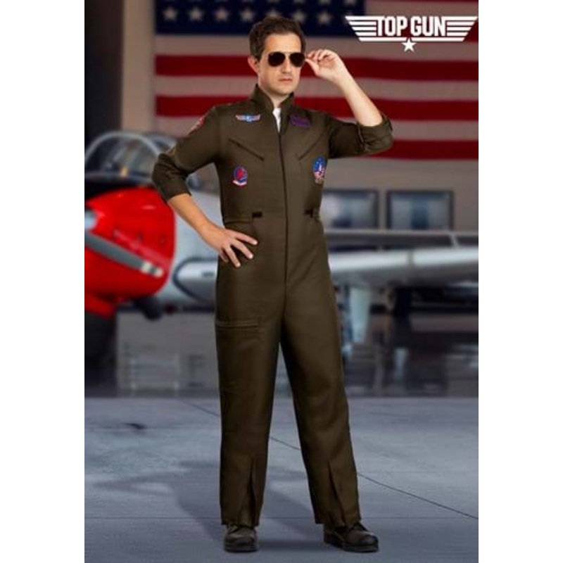 Top Gun Deluxe Flight Suit Costume for Men X-Small
