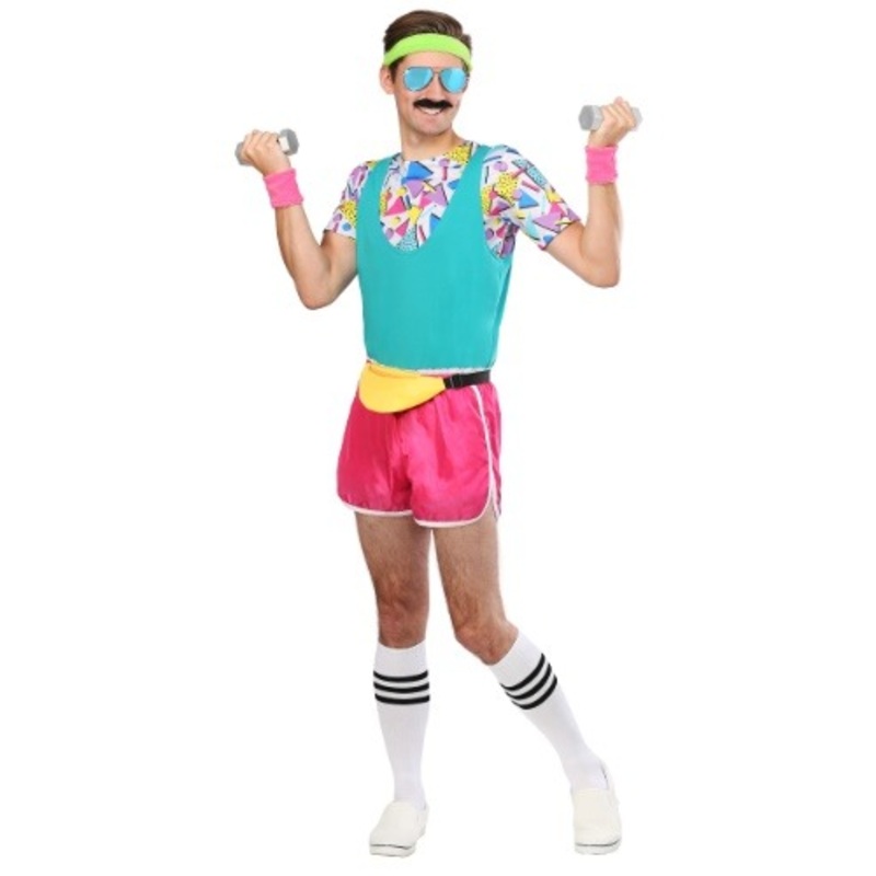 Work It Out 80s Costume for Men X-Small