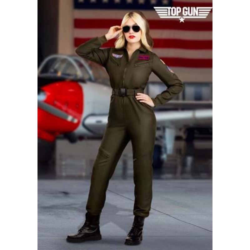 Flight Suit Top Gun Costume for Women X-Small