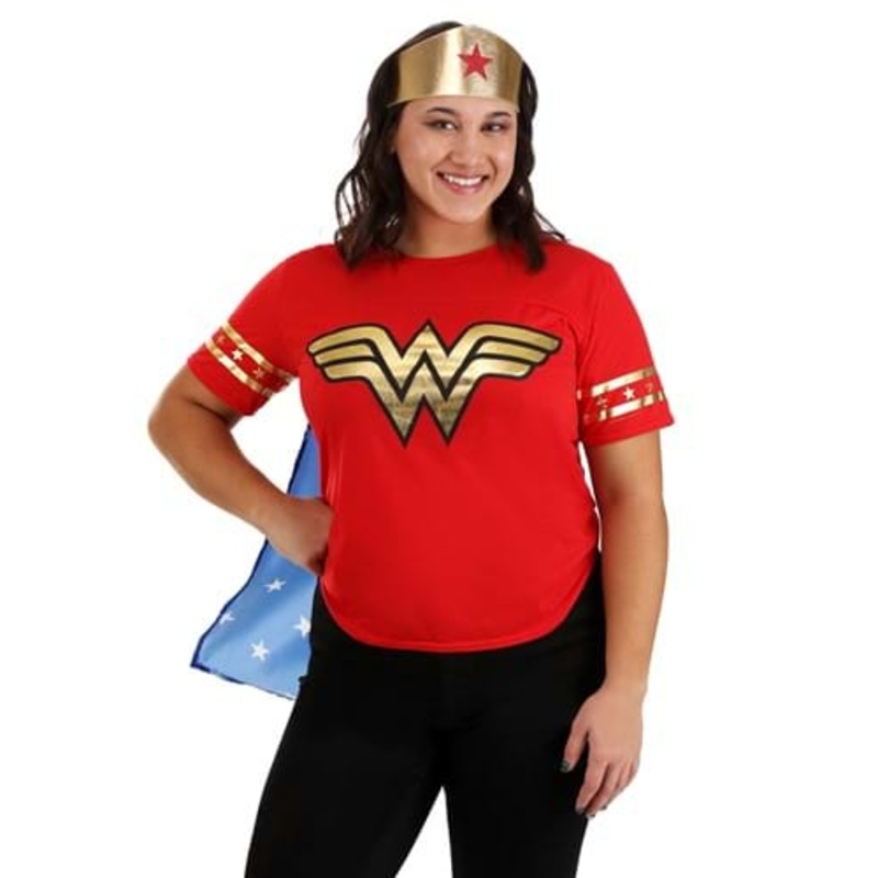 Plus Size Casual Wonder Woman Costume  1X