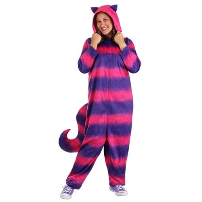 Plus Size Cheshire Cat Onesie Costume for Adults 1X