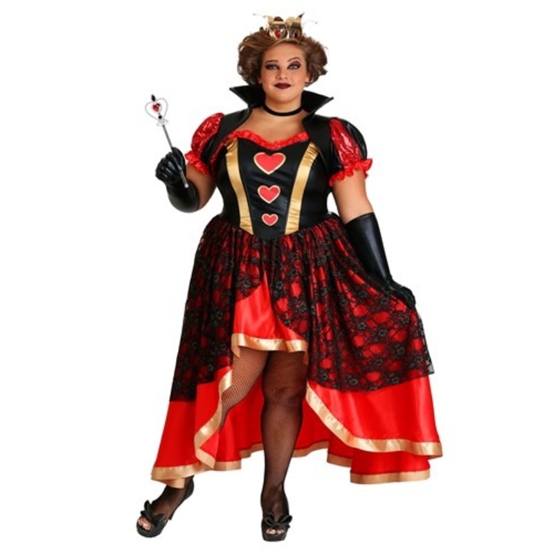 Plus Size Women's Dark Queen of Hearts Costume 1X