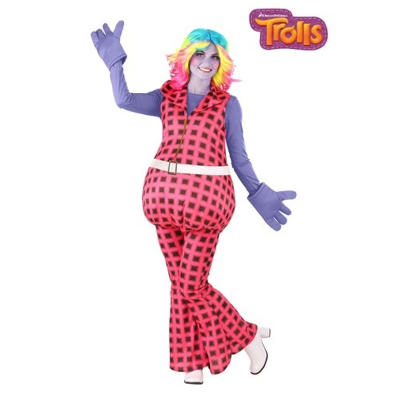 Women's Trolls Lady Glitter Sparkles Costume Small