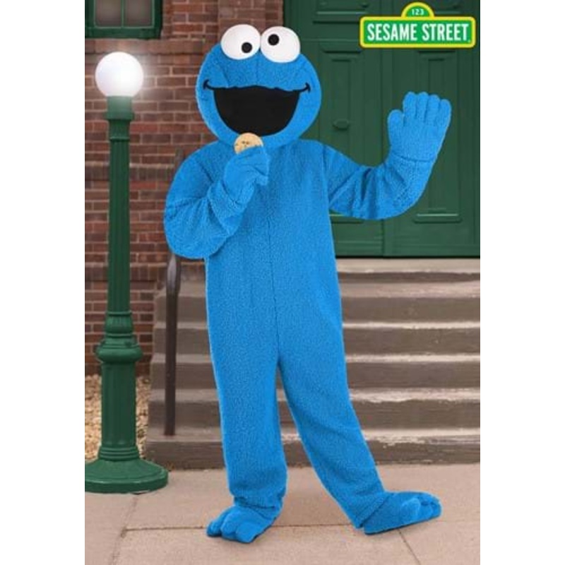 Adult Plus Size Sesame Street Cookie Monster Mascot Costume 2X