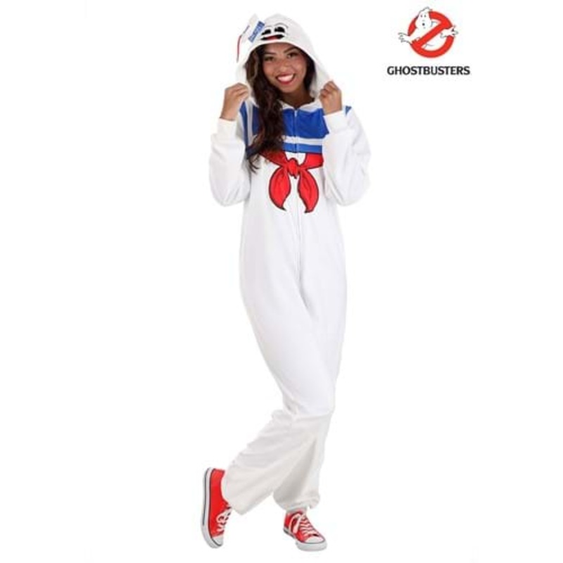 Adult Stay Puft Marshmallow Man Costume Onesie Small/Medium