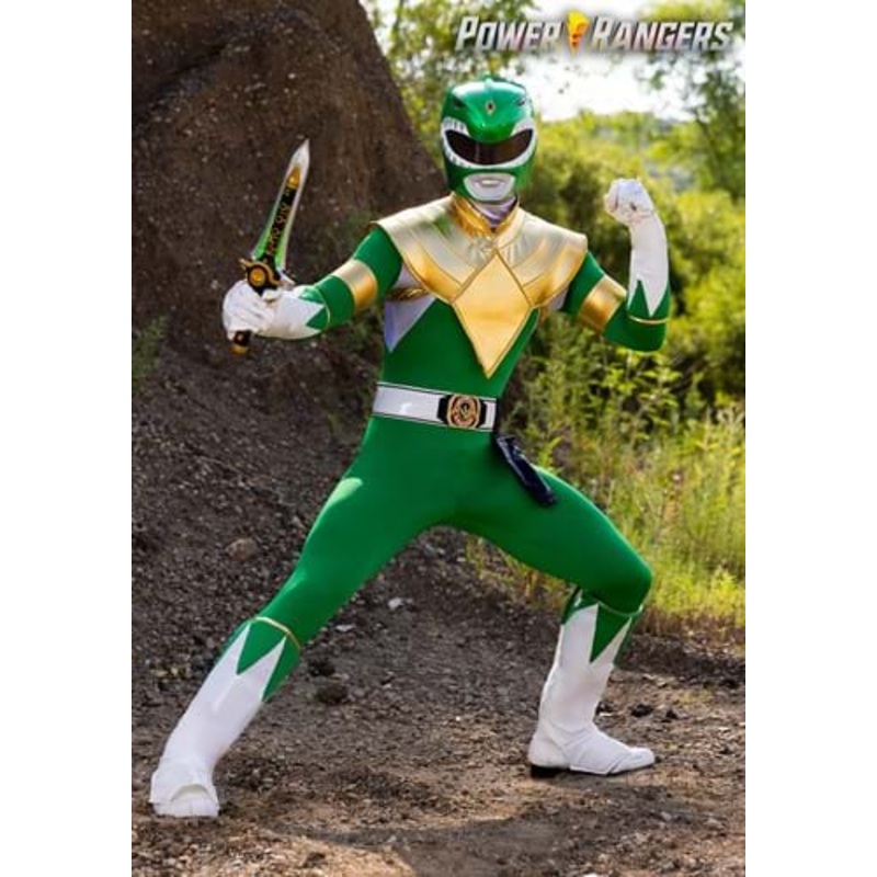 Authentic Men's Power Rangers Green Ranger Costume Small