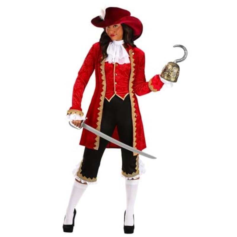 Deluxe Captain Hook Costume for Women Small
