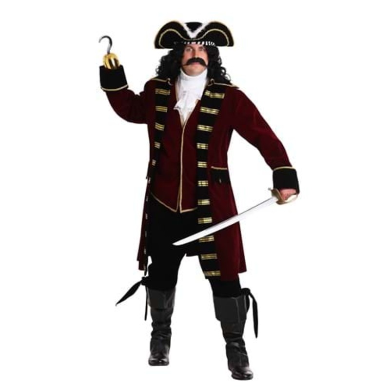 Plus Size Deluxe Captain Hook Men's Costume 2X