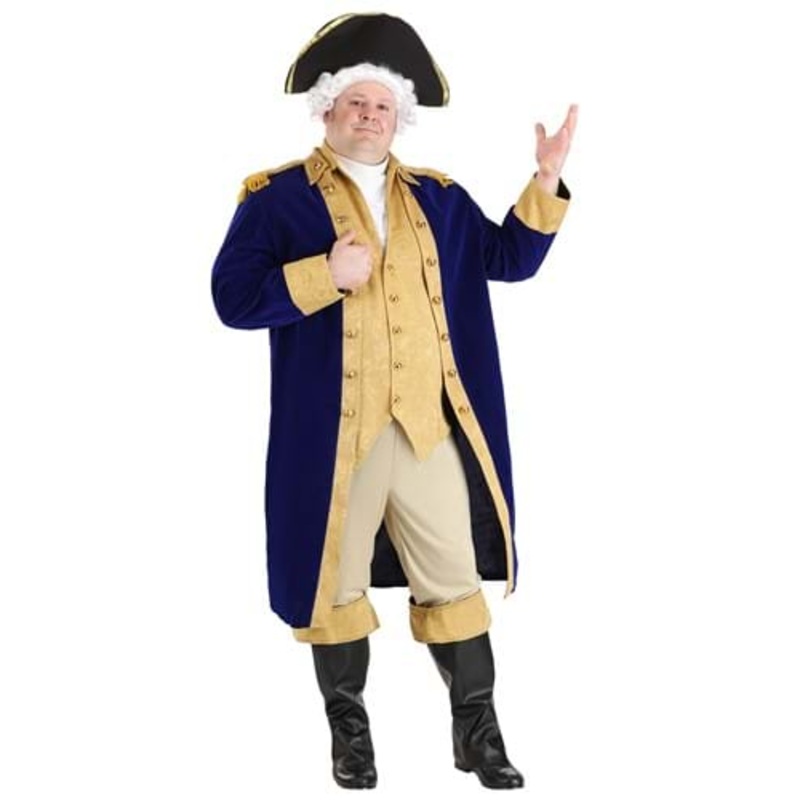 Plus Size Men's George Washington Costume 2X