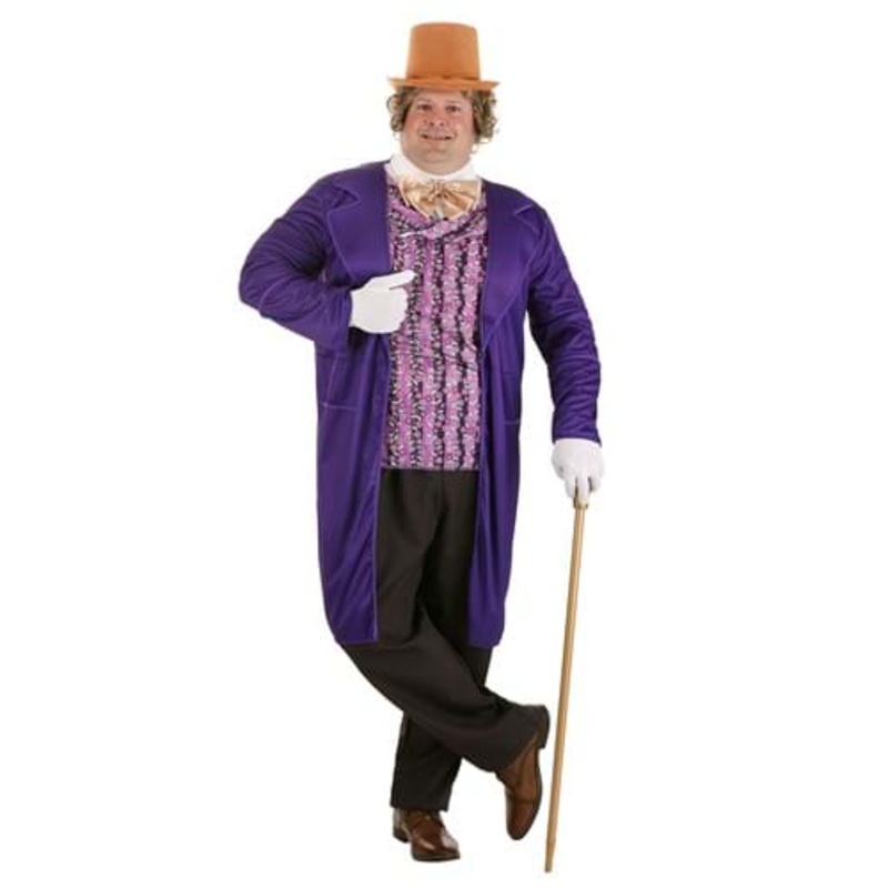 Plus Size Willy Wonka Costume for Men 2X