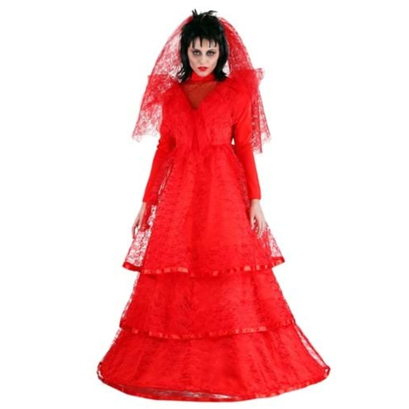 Red Gothic Wedding Dress Costume for Women X-Small