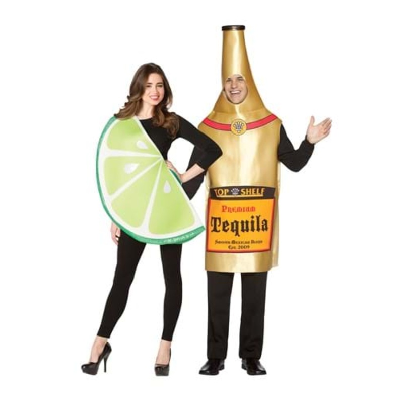 Tequila Bottle and Lime Slice Costume for Couples Standard
