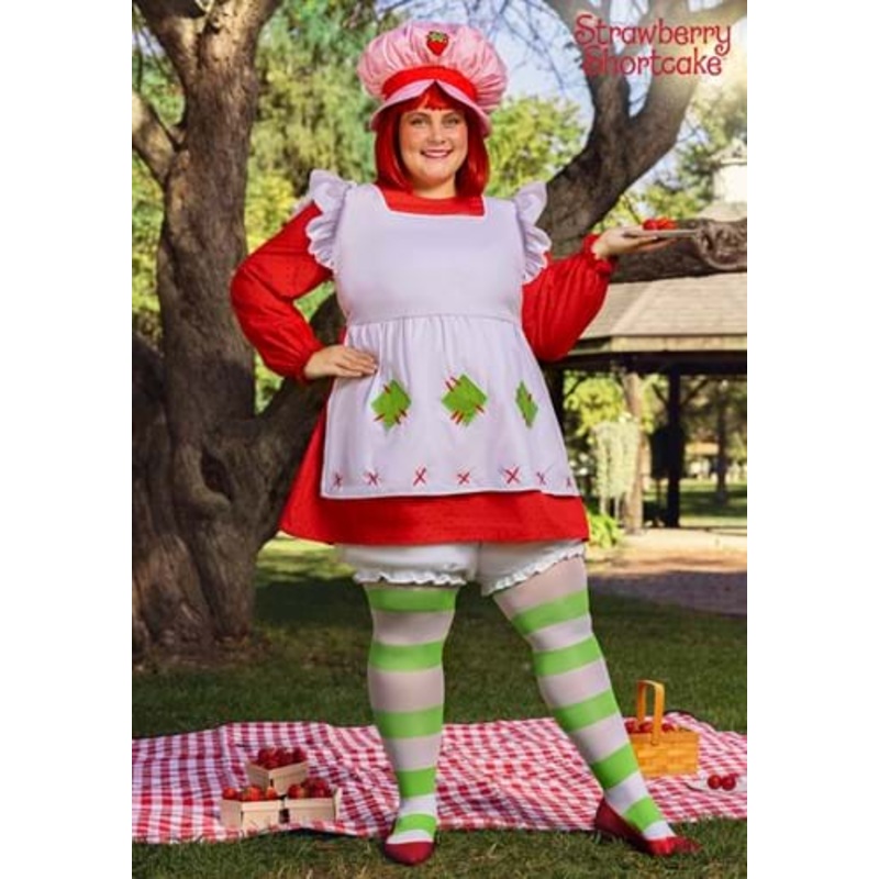 Women's Plus Size Classic Strawberry Shortcake Costume 1X
