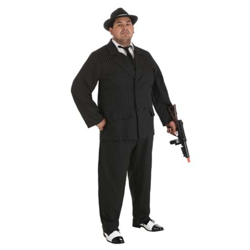 Deluxe Plus Size Gangster Costume 1X