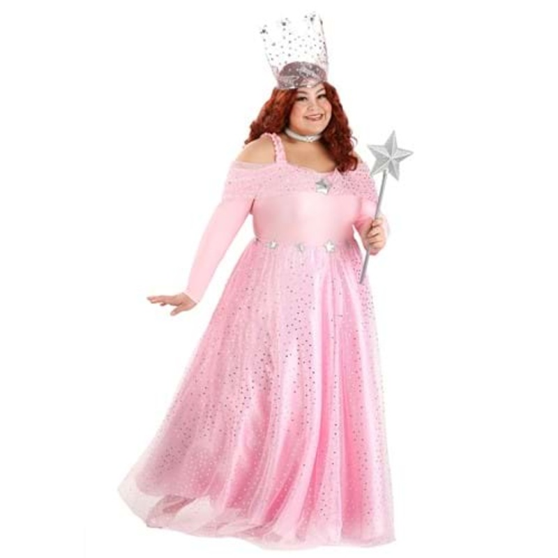 Deluxe Plus Size Pink Witch Dress Costume 1X