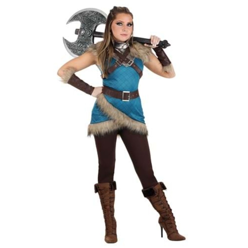 Deluxe Valhalla Viking Costume for Women Small