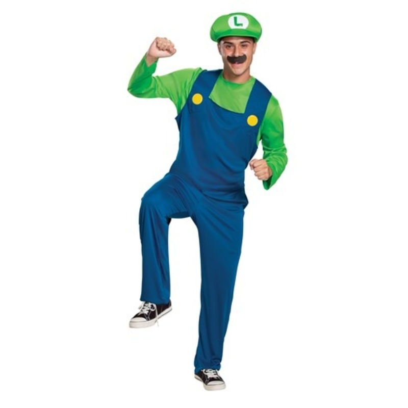 Super Mario Adult Classic Luigi Costume Small