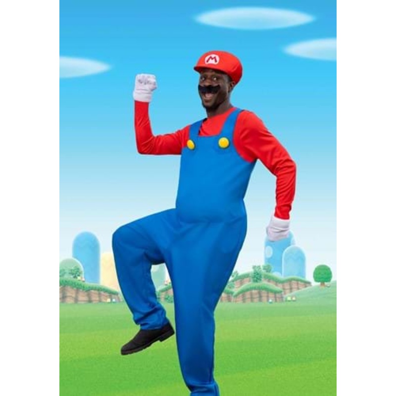 Super Mario Brothers Men's Mario Deluxe Costume Small