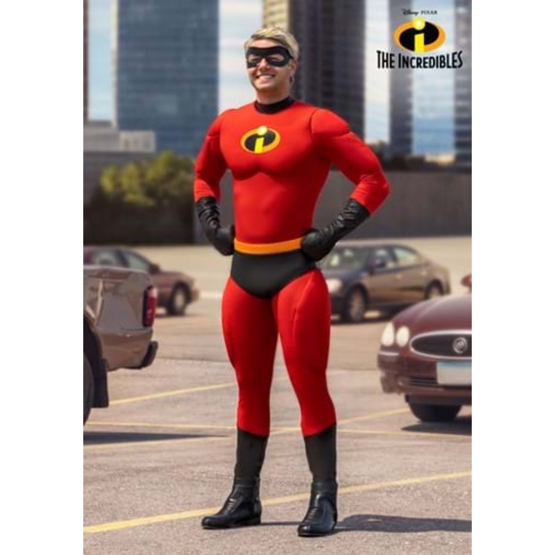 The Incredibles Deluxe Mr. Incredible Costume for Men X-Small