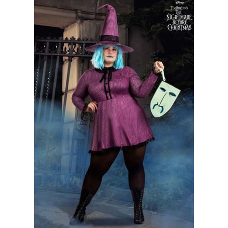 Women's Plus Size Nightmare Before Christmas Shock Costume Dress 1X