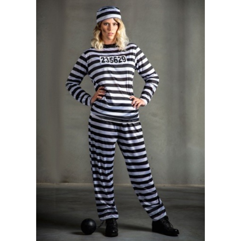 Women's Plus Size Prisoner Costume  1X