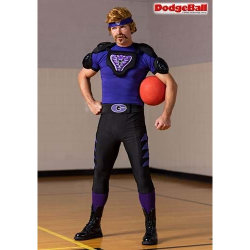 Adult Dodgeball Purple Cobra Costume X-Small