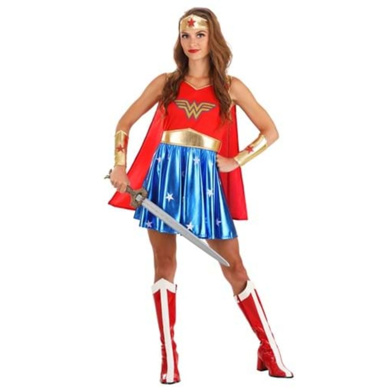 Caped Wonder Woman Costume for Adults X-Small