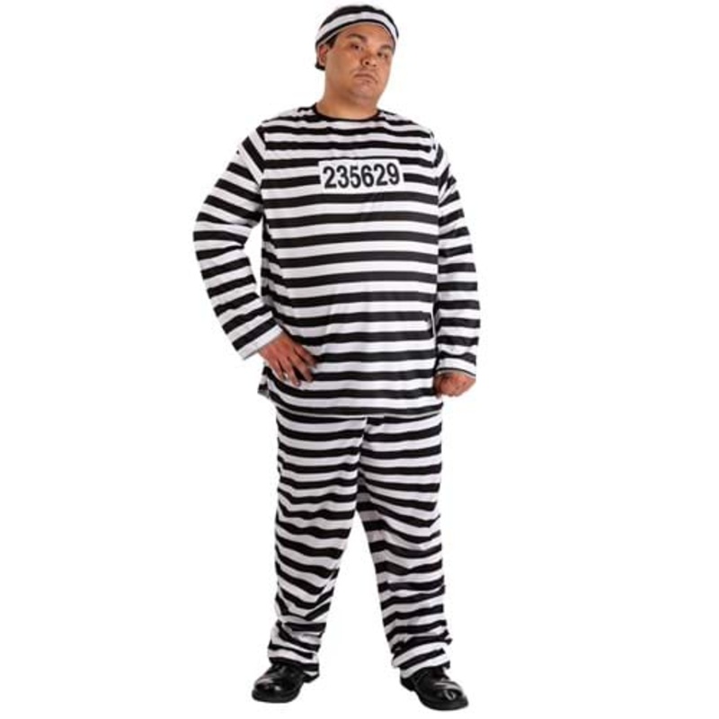 Plus Size Men's Prisoner Costume 2X