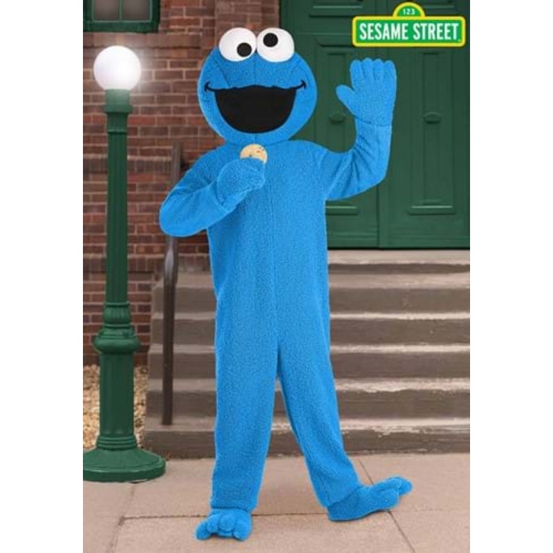 Sesame Street Cookie Monster Mascot Costume for Adults Small